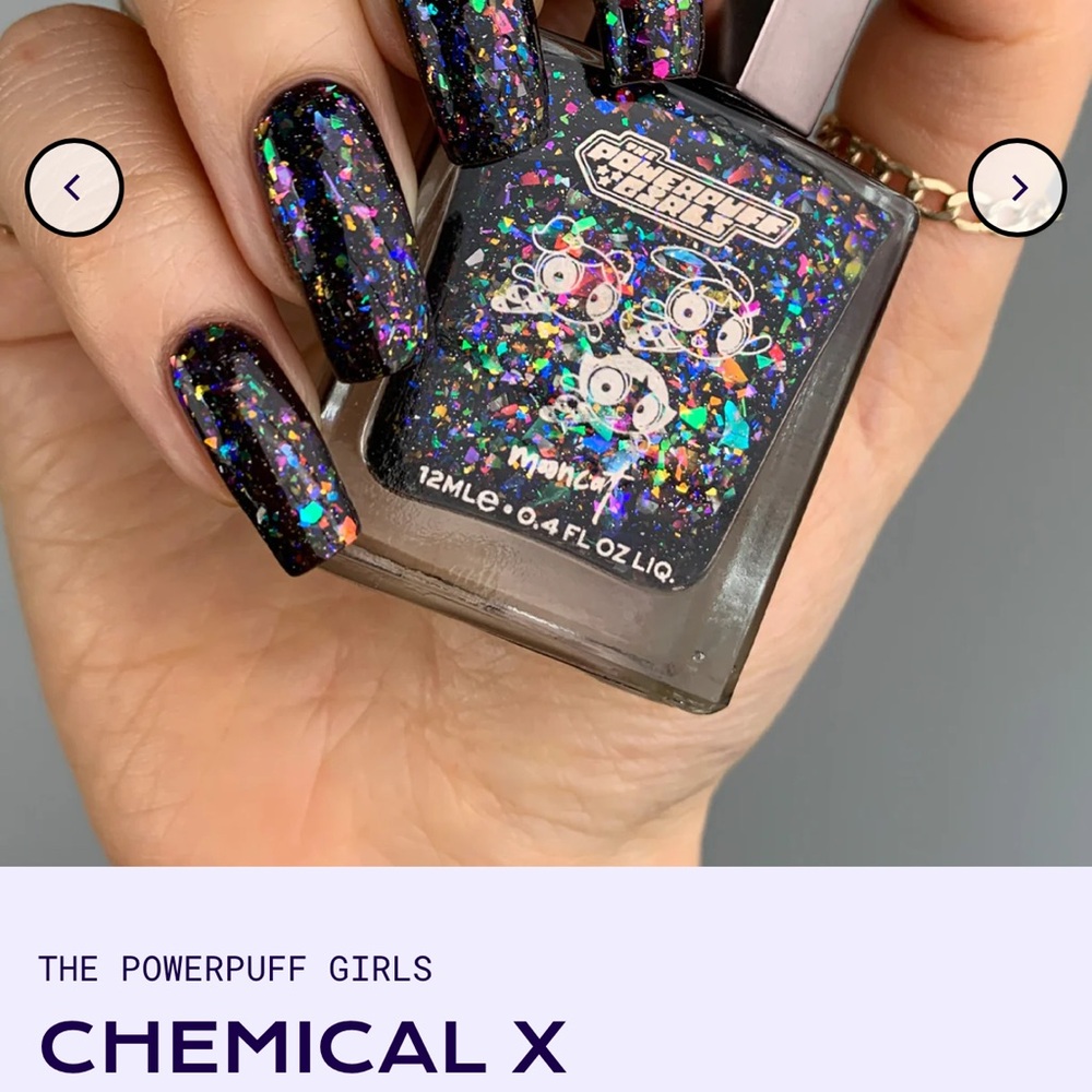 Chemical X Nail Polish - Black Glitter